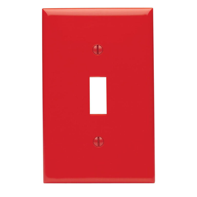 1Gang Red Unbreakable Toggle Wallplate Emblazery